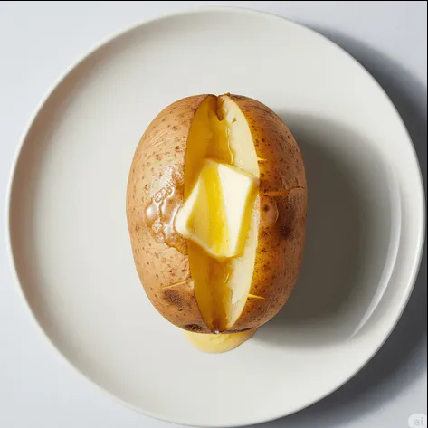 Plain Baked Potato With Butter 