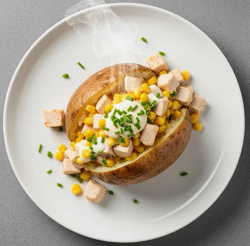 Baked Potato With Chicken & Sweetcorn 