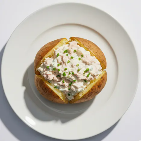 Baked Potato With Tuna Mayonnaise 