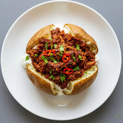 Baked Potato With Spicy Lamb 