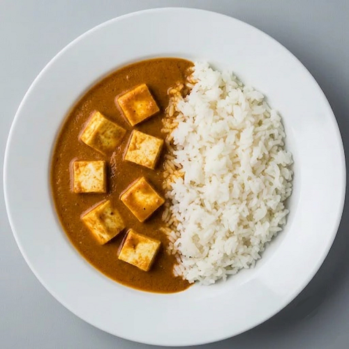 Paneer Curry With Rice 