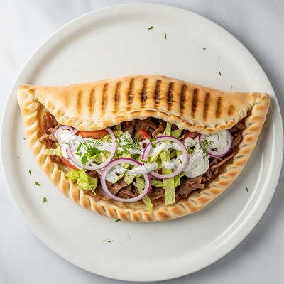 Donner Meat Calzone Pizza 
